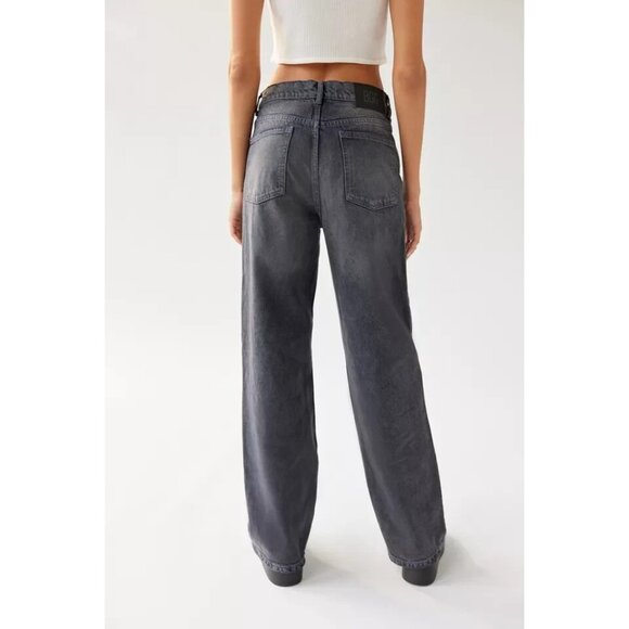 BDG Jeans Dipped V Wide Leg Denim Black Gray Cotton Urban NWT - Picture 2 of 13